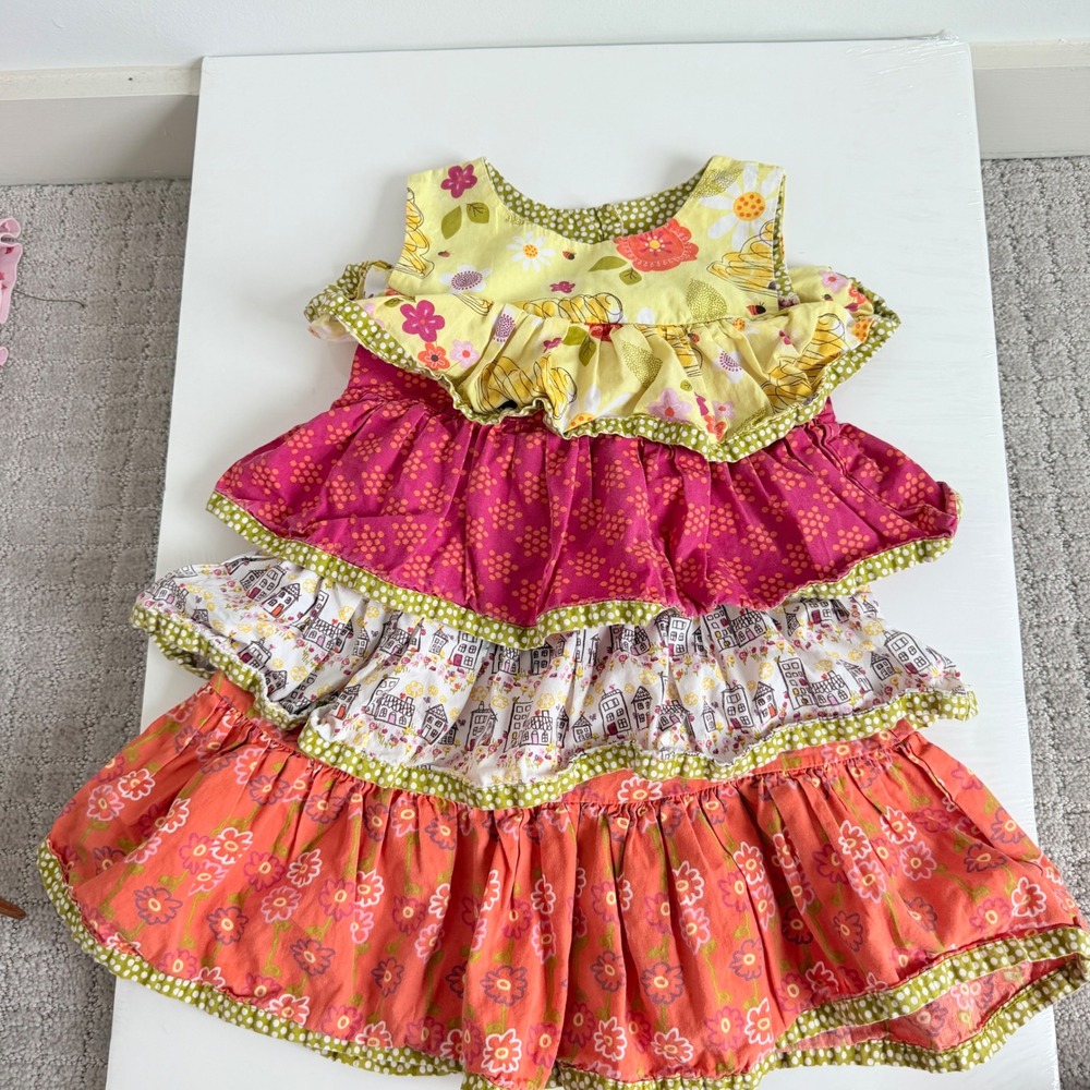Jelly The Pug Tiered Girls Dress Size 4T